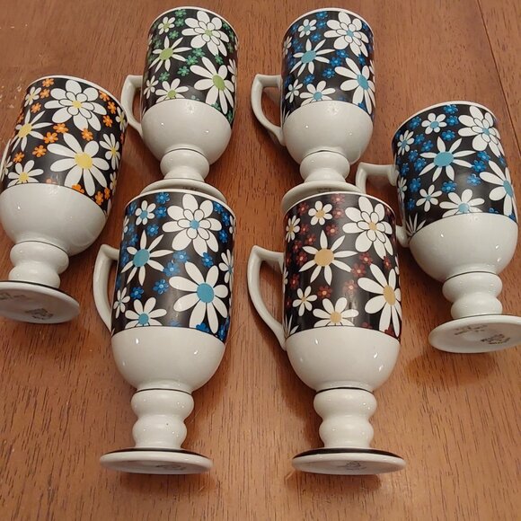 VINTAGE ROYAL CROWN SMUG MUGS SET1960 BY TINA ARNART CERAMIC - Picture 7 of 15